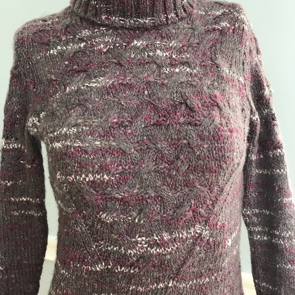 Turtle Neck Knit Sweater by Ruff Hewn Gray Purple Size Small - Picture 6 of 6